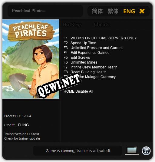 Трейнер для Peachleaf Pirates [v1.0.6]