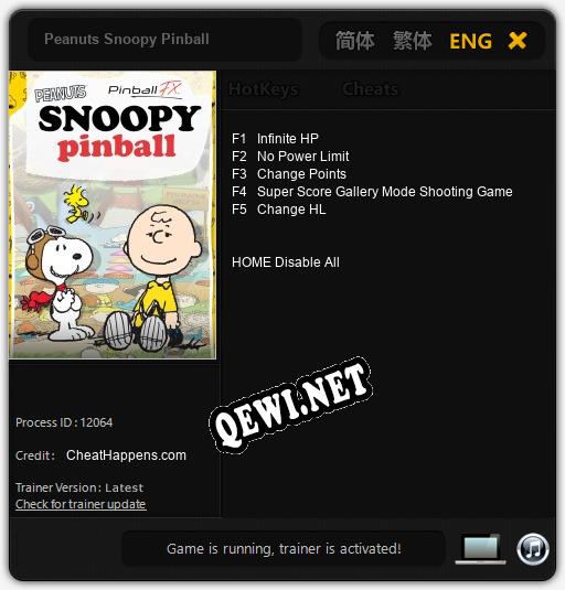 Peanuts Snoopy Pinball: ТРЕЙНЕР И ЧИТЫ (V1.0.24)