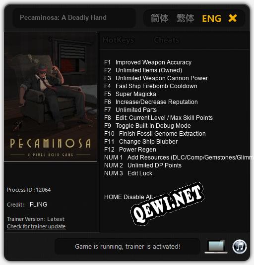 Pecaminosa: A Deadly Hand: Читы, Трейнер +15 [FLiNG]