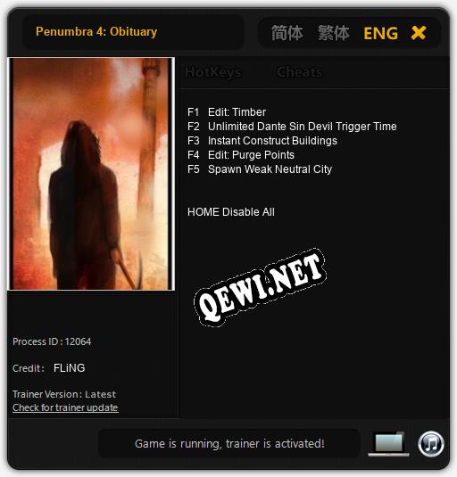 Penumbra 4: Obituary: Читы, Трейнер +5 [FLiNG]