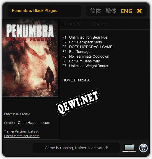 Трейнер для Penumbra: Black Plague [v1.0.3]