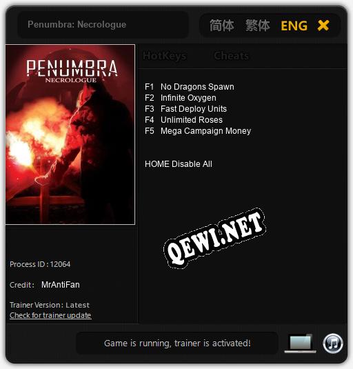 Трейнер для Penumbra: Necrologue [v1.0.9]