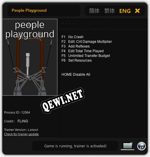 People Playground: Трейнер +6 [v1.4]