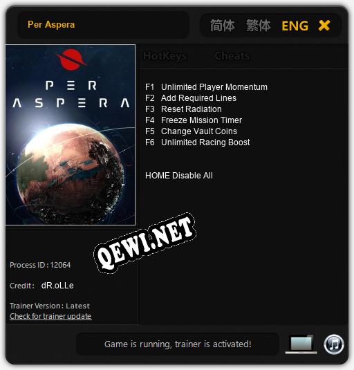 Per Aspera: ТРЕЙНЕР И ЧИТЫ (V1.0.16)