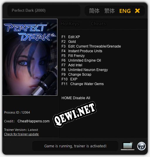 Perfect Dark (2000): Читы, Трейнер +11 [CheatHappens.com]