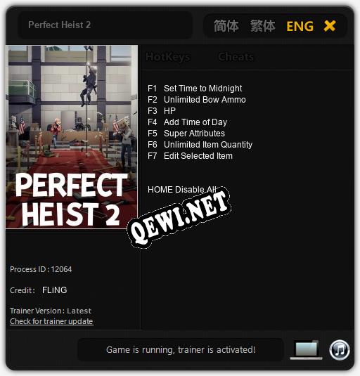 Perfect Heist 2: Читы, Трейнер +7 [FLiNG]