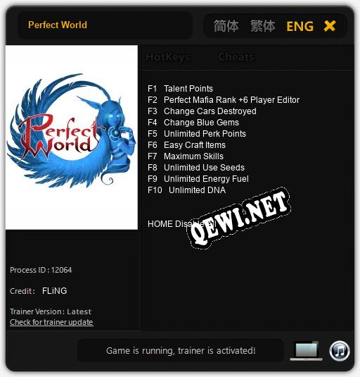 Perfect World: Читы, Трейнер +10 [FLiNG]