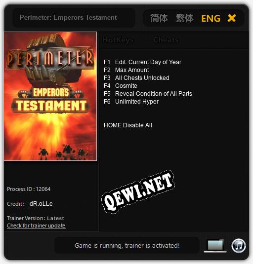Perimeter: Emperors Testament: Читы, Трейнер +6 [dR.oLLe]