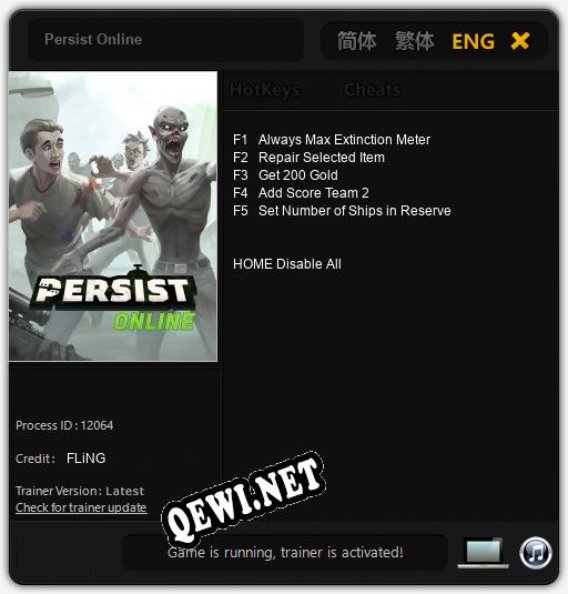 Persist Online: Читы, Трейнер +5 [FLiNG]
