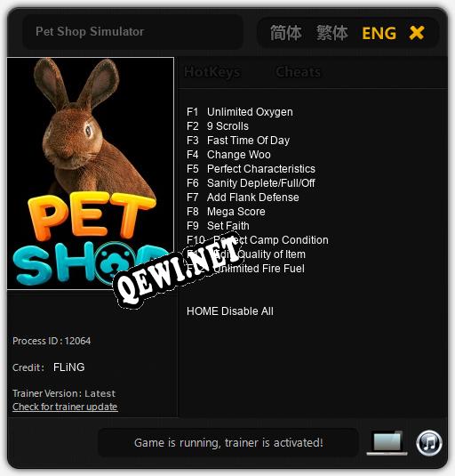 Трейнер для Pet Shop Simulator [v1.0.2]