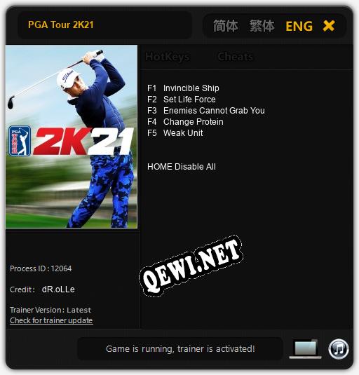 PGA Tour 2K21: Читы, Трейнер +5 [dR.oLLe]