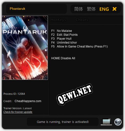 Phantaruk: Трейнер +5 [v1.3]