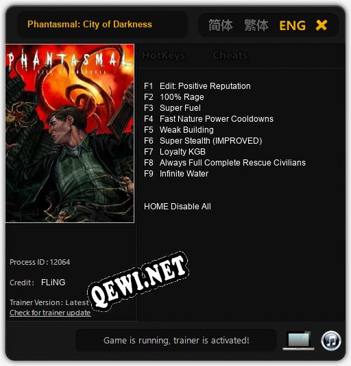 Phantasmal: City of Darkness: Трейнер +9 [v1.7]