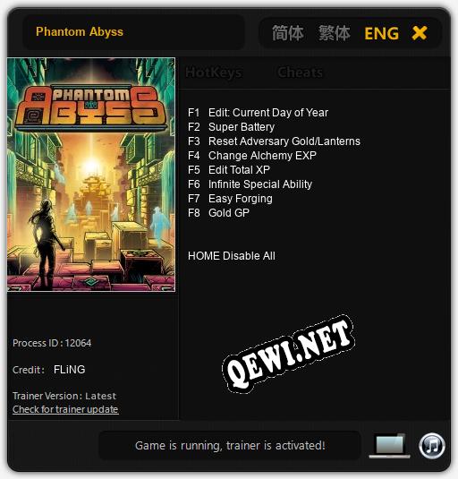 Phantom Abyss: ТРЕЙНЕР И ЧИТЫ (V1.0.92)