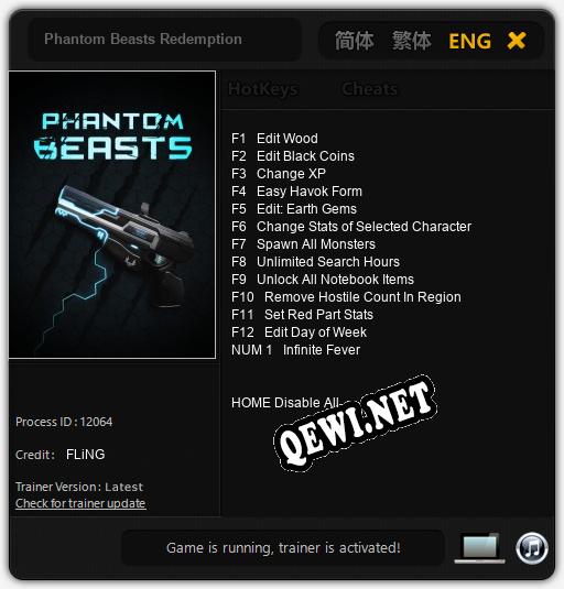Phantom Beasts Redemption: Читы, Трейнер +13 [FLiNG]