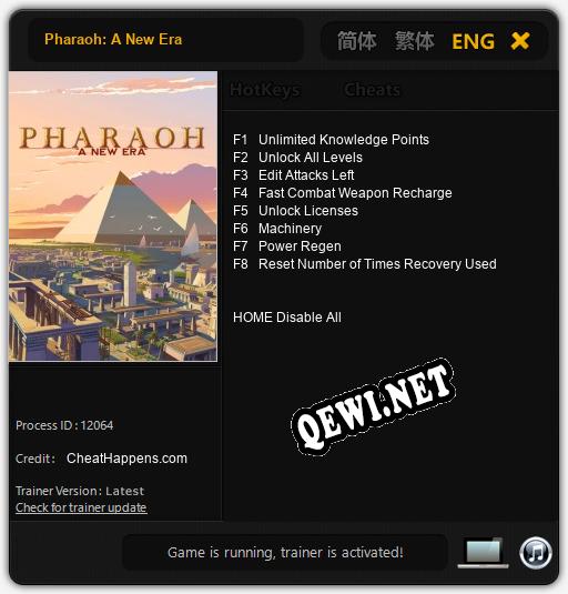 Pharaoh: A New Era: Читы, Трейнер +8 [CheatHappens.com]