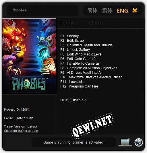 Phobies: ТРЕЙНЕР И ЧИТЫ (V1.0.45)