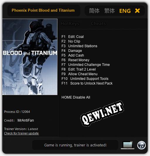 Phoenix Point Blood and Titanium: ТРЕЙНЕР И ЧИТЫ (V1.0.64)