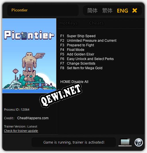 Picontier: ТРЕЙНЕР И ЧИТЫ (V1.0.31)
