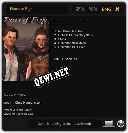 Трейнер для Pieces of Eight [v1.0.9]