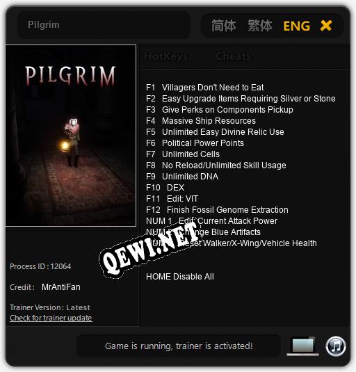 Pilgrim: ТРЕЙНЕР И ЧИТЫ (V1.0.25)