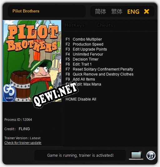 Pilot Brothers: Читы, Трейнер +10 [FLiNG]