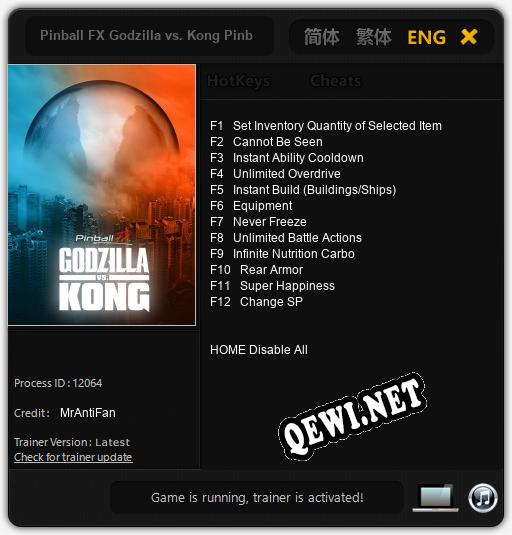 Pinball FX Godzilla vs. Kong Pinball: ТРЕЙНЕР И ЧИТЫ (V1.0.79)