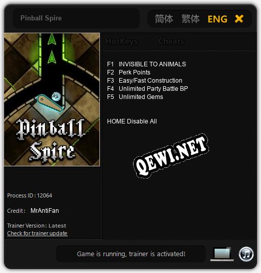 Трейнер для Pinball Spire [v1.0.9]