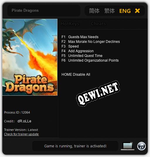 Pirate Dragons: Читы, Трейнер +6 [dR.oLLe]