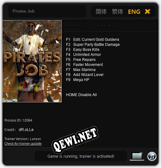 Pirates Job: Трейнер +9 [v1.6]