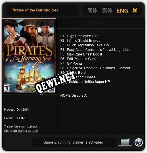 Pirates of the Burning Sea: Читы, Трейнер +11 [FLiNG]