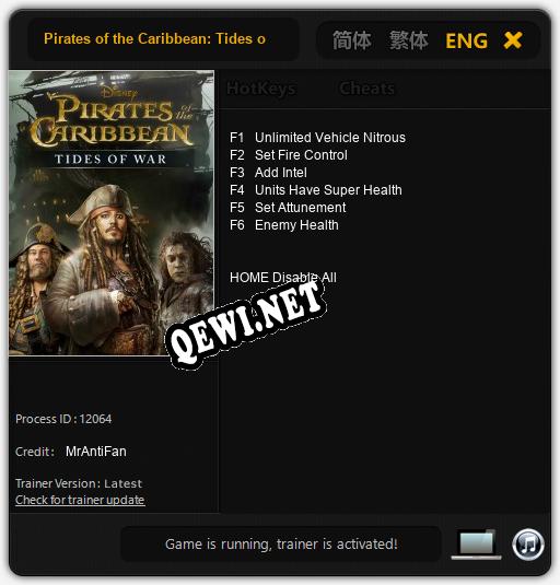 Pirates of the Caribbean: Tides of War: Читы, Трейнер +6 [MrAntiFan]