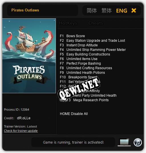 Pirates Outlaws: Трейнер +15 [v1.1]