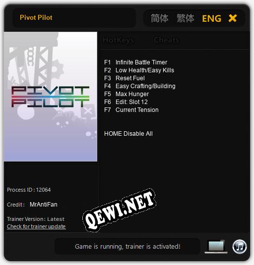 Pivot Pilot: ТРЕЙНЕР И ЧИТЫ (V1.0.88)