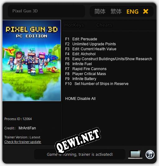 Pixel Gun 3D: Трейнер +10 [v1.7]