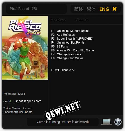 Pixel Ripped 1978: Читы, Трейнер +8 [CheatHappens.com]
