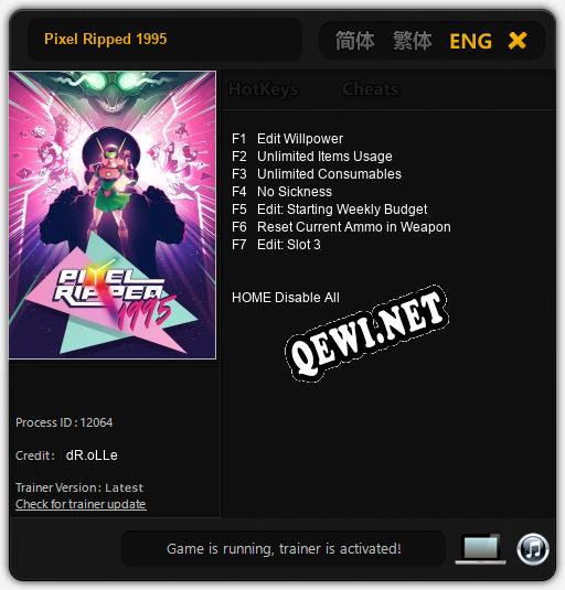Pixel Ripped 1995: Трейнер +7 [v1.9]