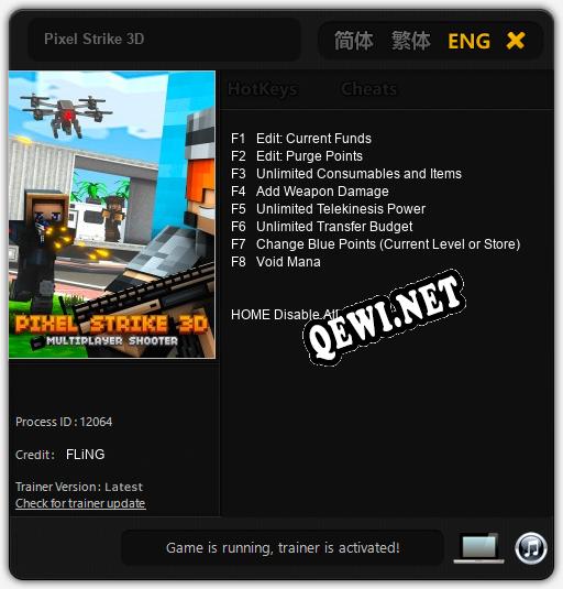 Трейнер для Pixel Strike 3D [v1.0.1]