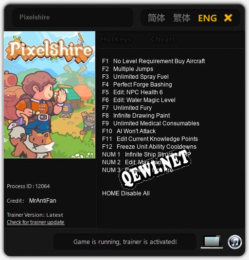 Pixelshire: Трейнер +15 [v1.7]