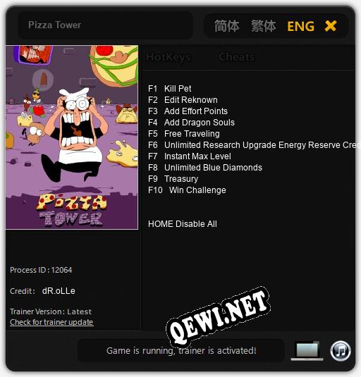 Трейнер для Pizza Tower [v1.0.2]