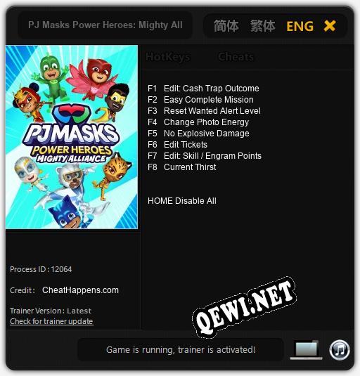 Трейнер для PJ Masks Power Heroes: Mighty Alliance [v1.0.8]