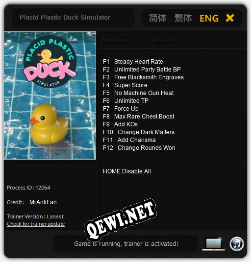 Placid Plastic Duck Simulator: Трейнер +12 [v1.2]