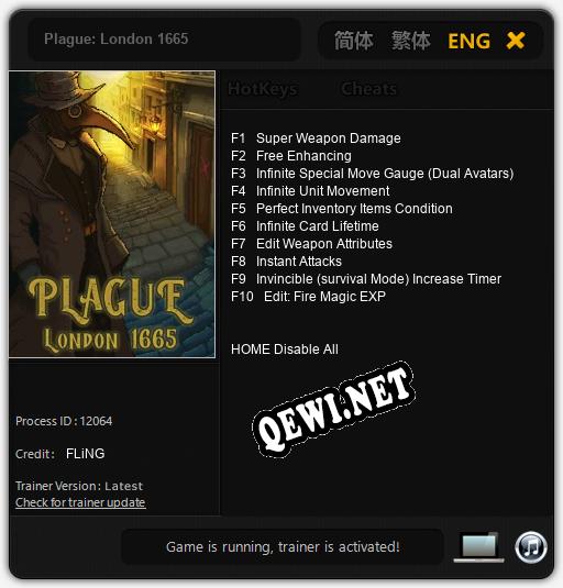 Plague: London 1665: Читы, Трейнер +10 [FLiNG]