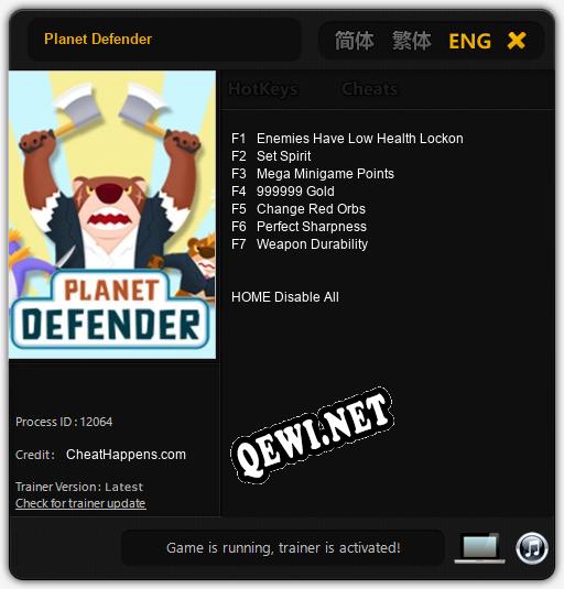 Planet Defender: Трейнер +7 [v1.3]