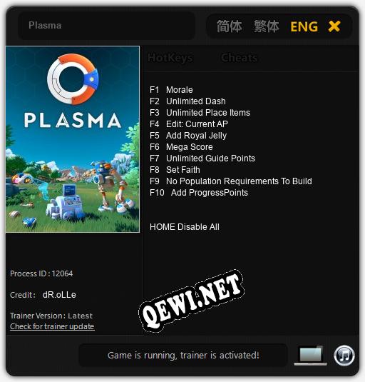 Plasma: Читы, Трейнер +10 [dR.oLLe]