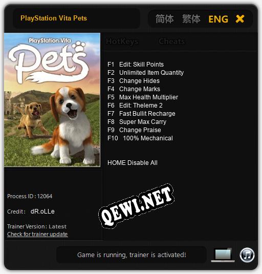 PlayStation Vita Pets: Трейнер +10 [v1.3]