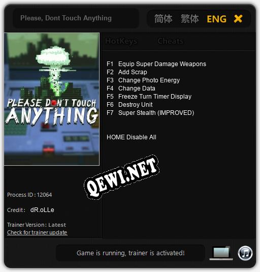 Please, Dont Touch Anything: Трейнер +7 [v1.2]