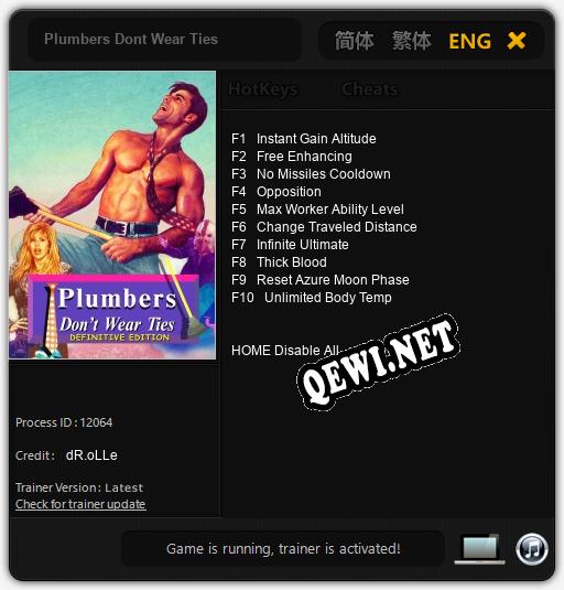Трейнер для Plumbers Dont Wear Ties [v1.0.2]