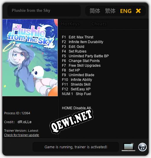 Plushie from the Sky: Читы, Трейнер +13 [dR.oLLe]