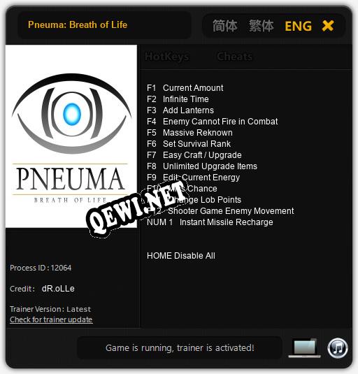 Pneuma: Breath of Life: Трейнер +13 [v1.8]